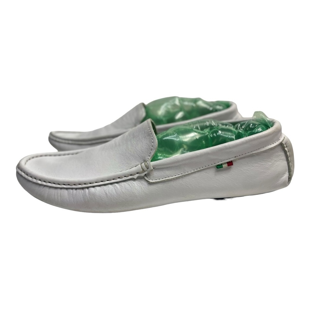 Carro Positano White Leather Loafer/Moccasin made Italy Men’s  US 9.5-10 EU 42